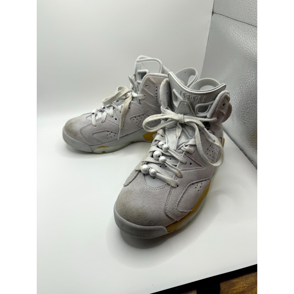 Air Jordan 6 Retro Craft Womens 6 Sneaker Pearl Gray Suede Basketball‎ Shoes